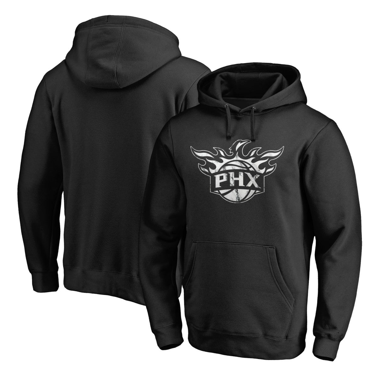 Black Phoenix Suns Marble Logo Pullover Hoodie | NBA