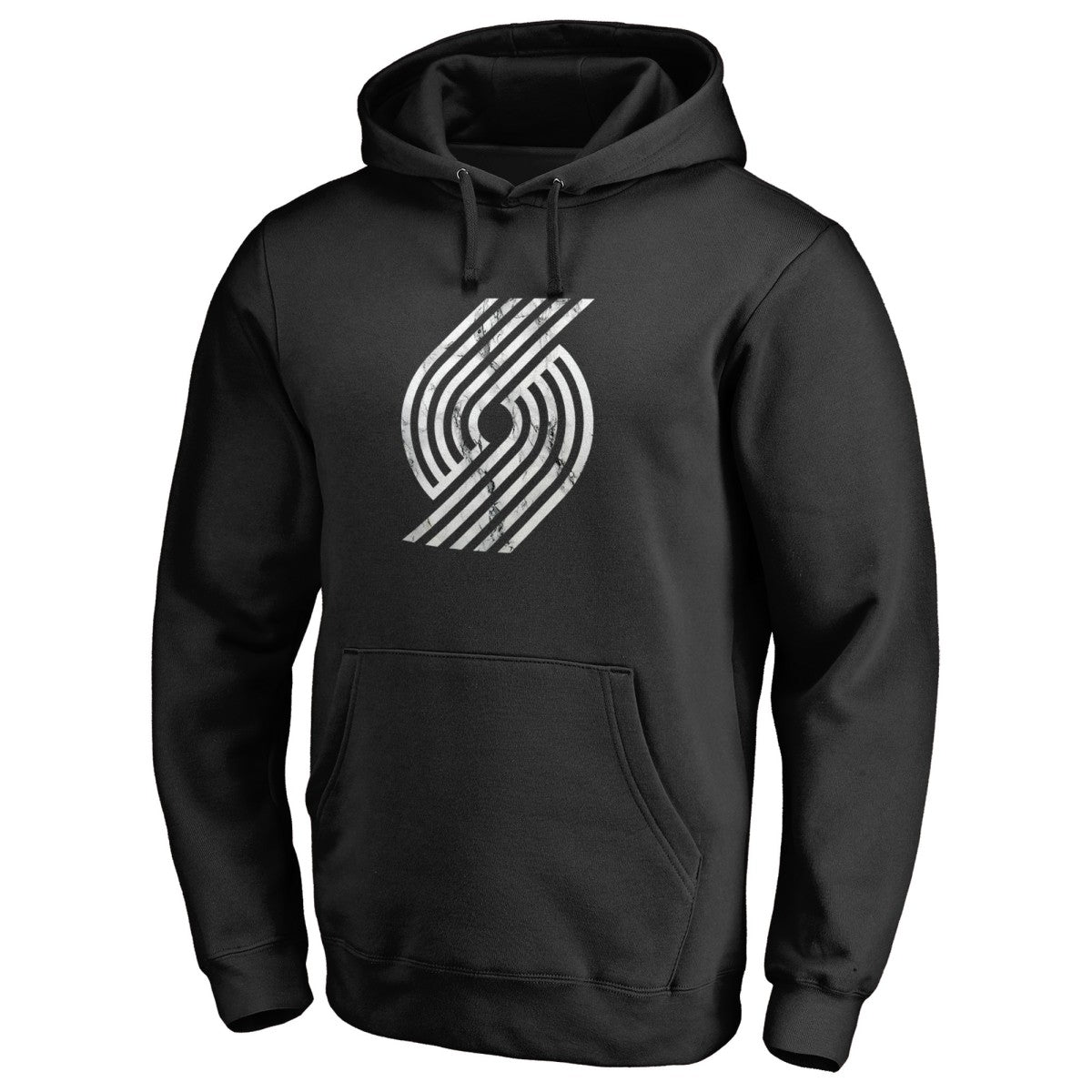 Black Portland Trail Blazers Marble Logo Pullover Hoodie | NBA