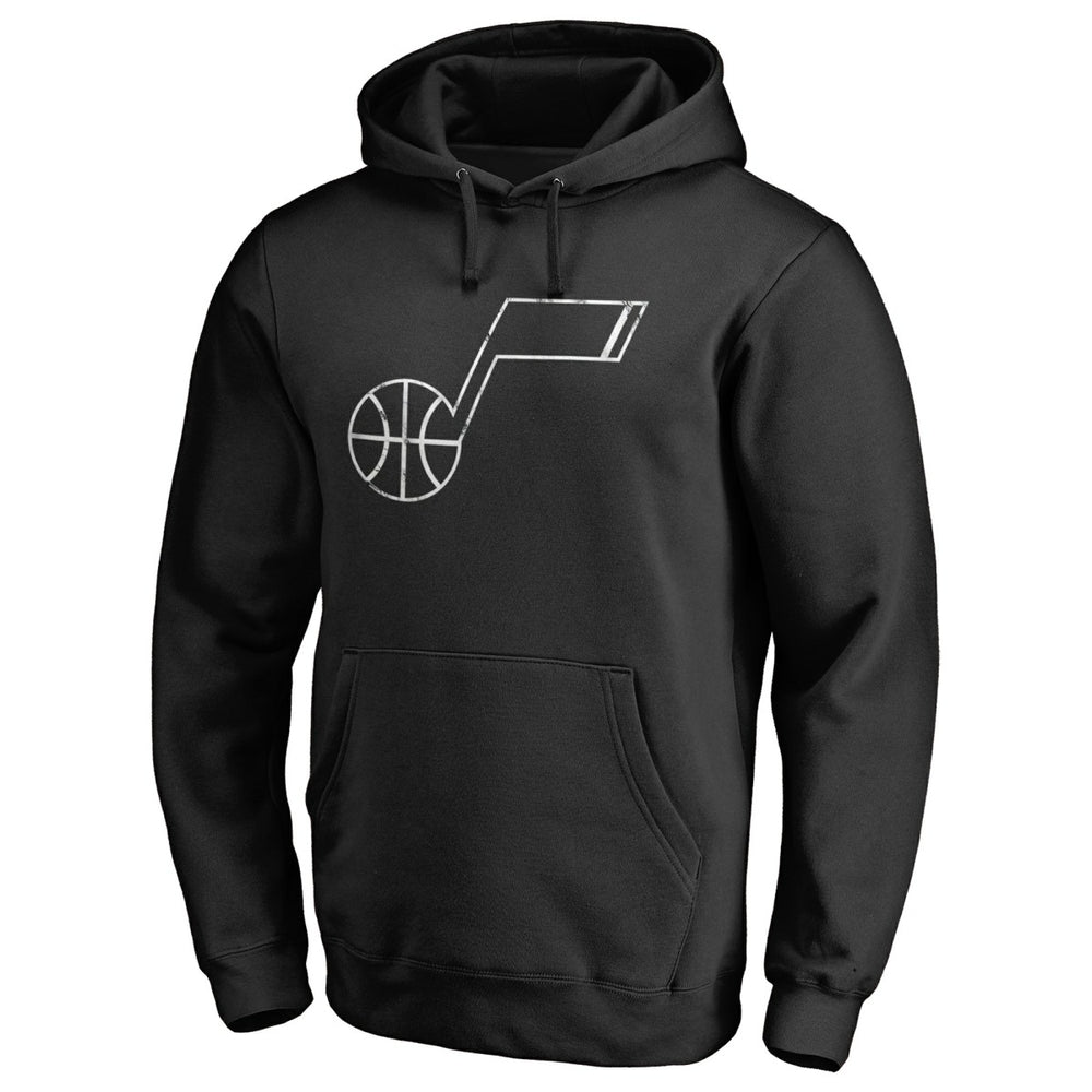Black Utah Jazz Marble Logo Pullover Hoodie | NBA