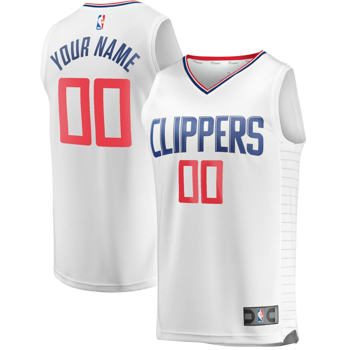 Association Edition LA Clippers Youth Fast Break Custom Replica Jersey White | NBA