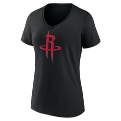Black Houston Rockets Women's Primary Logo V-Neck T-Shirt sale | NBA