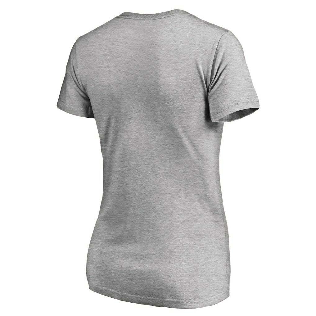 Ash Brooklyn Nets Women's Primary Logo V-Neck T-Shirt | NBA