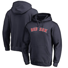 Boston Red Sox Official Wordmark Fitted Pullover Hoodie - MLB Hoodies
