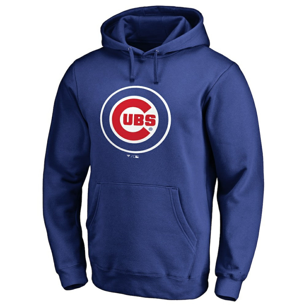 Chicago Cubs Official Wordmark Fitted Pullover Hoodie - MLB Hoodies