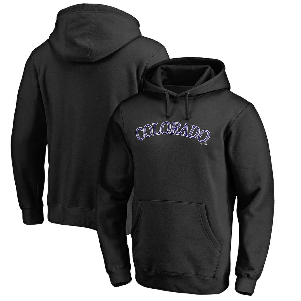 Colorado Rockies Official Wordmark Fitted Pullover Hoodie - MLB Hoodies
