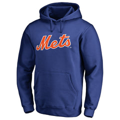 New York Mets Official Wordmark Fitted Pullover Hoodie - MLB Hoodies
