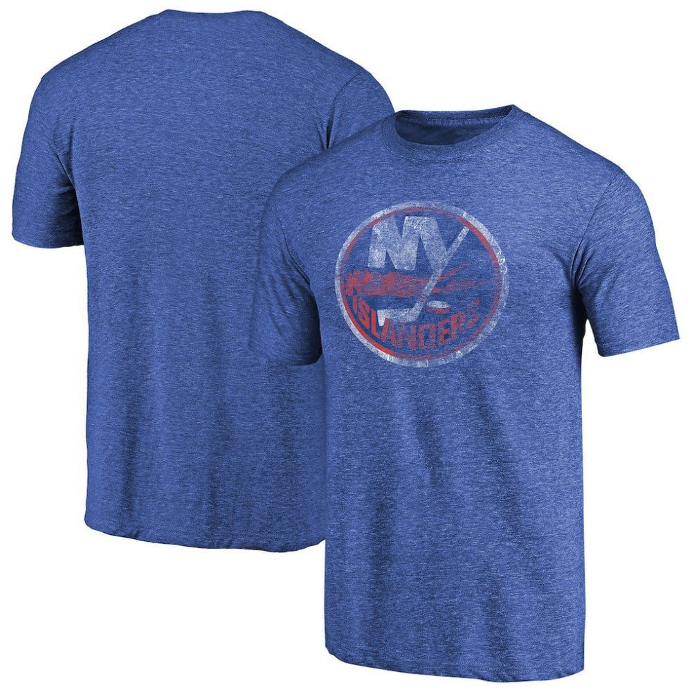 New York Islanders Throwback Vintage Logo Tri-Blend T-Shirt -  NHL T-shirts