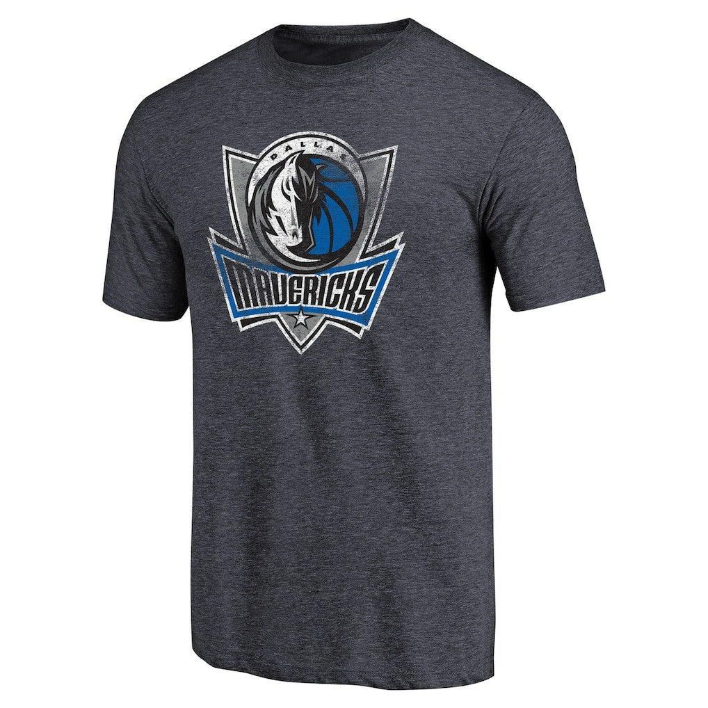 Navy Dallas Mavericks Distressed Logo Tri-Blend T-Shirt sale | NBA