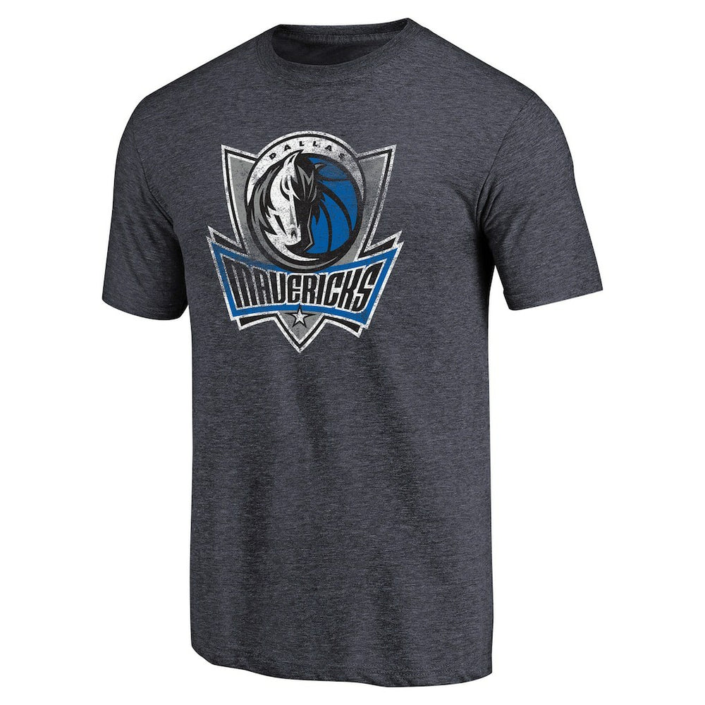 Navy Dallas Mavericks Distressed Logo Tri-Blend T-Shirt sale | NBA