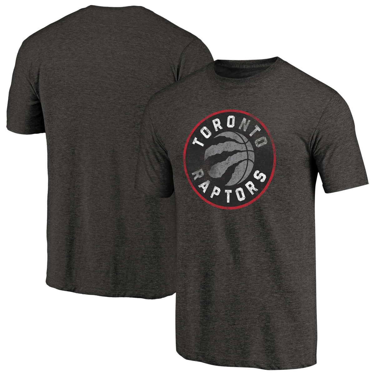 Black Toronto Raptors Distressed Logo Tri-Blend T-Shirt | NBA