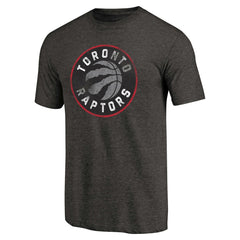 Black Toronto Raptors Distressed Logo Tri-Blend T-Shirt | NBA