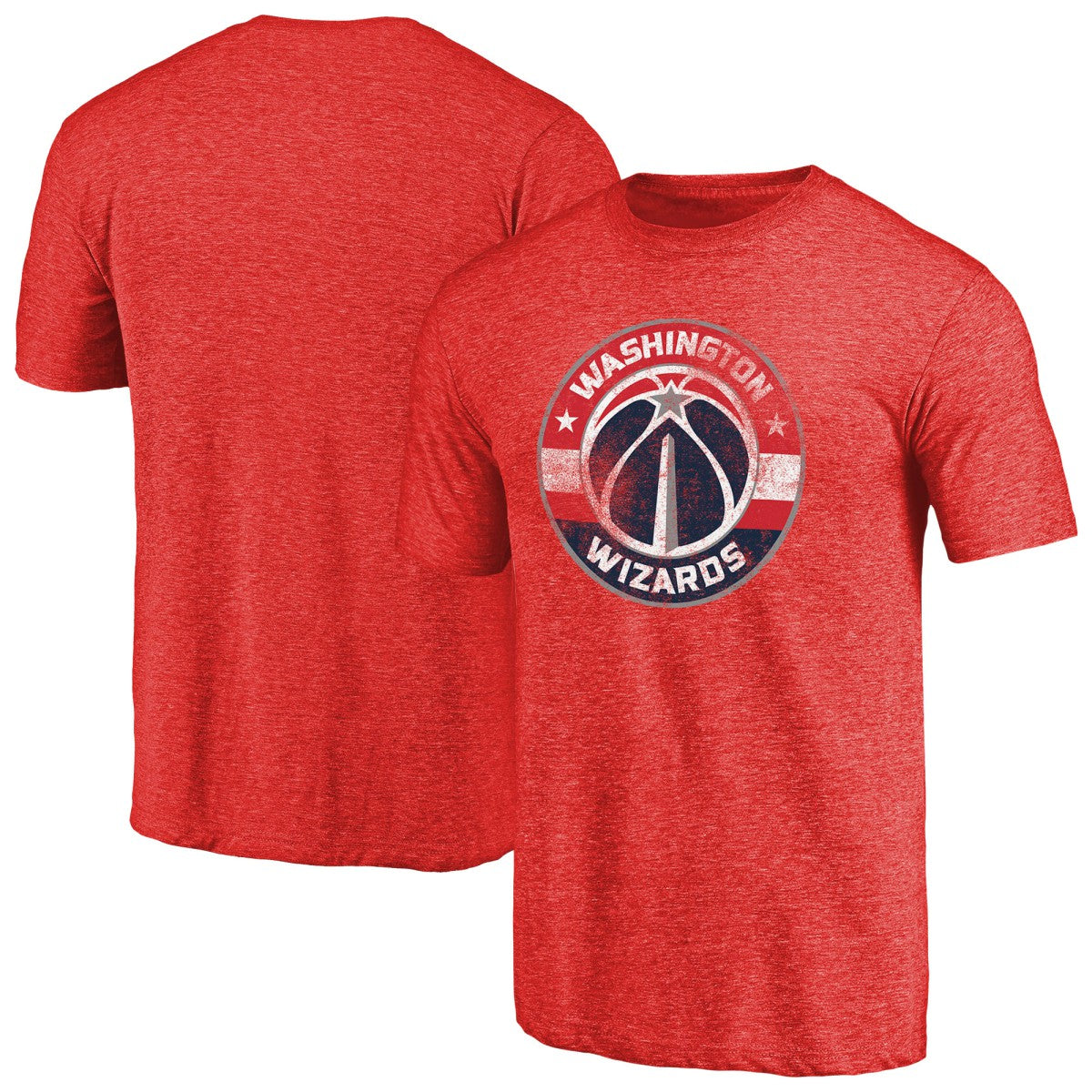 Red Washington Wizards Distressed Logo Tri-Blend T-Shirt | NBA