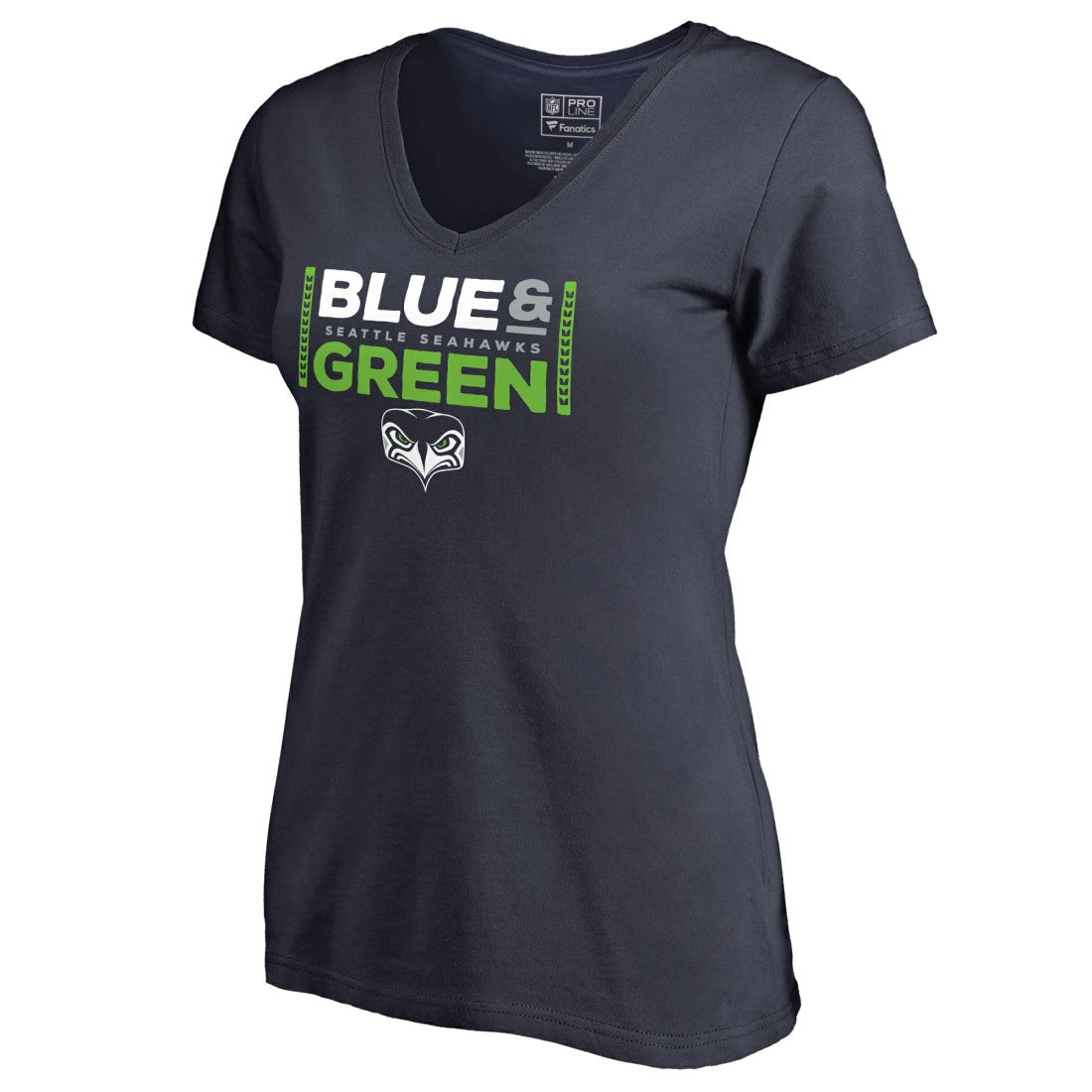 Seattle Seahawks Women's Alternate Team Logo V-Neck T-Shirt | NFL Hot