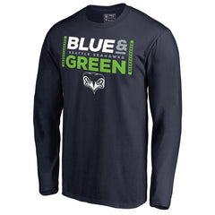 Seattle Seahawks Alternate Team Logo Gear Blue & Green Long Sleeve T-Shirt | NFL US