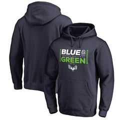 Seattle Seahawks Alternate Team Logo Gear Blue & Green Pullover Hoodie | NFL Discount