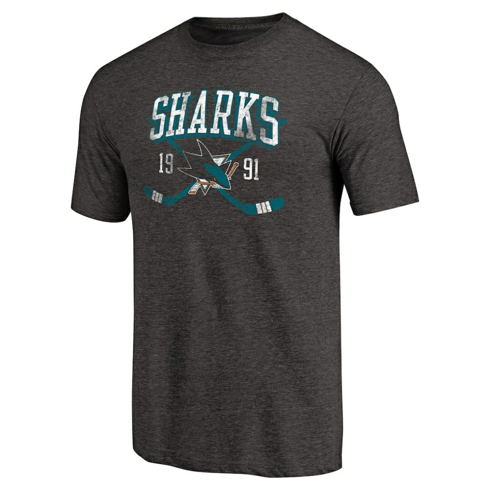 San Jose Sharks Vintage Collection Line Shift Tri-Blend T-Shirt -  NHL T-shirts