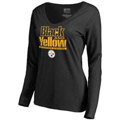 Pittsburgh Steelers Women's Hometown Collection Long Sleeve V-Neck T-Shirt | NFL Outlet