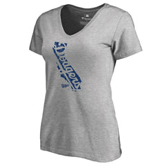 Los Angeles Dodgers Women's Hometown Collection Knockout State V-Neck T-Shirt - MLB T-shirts