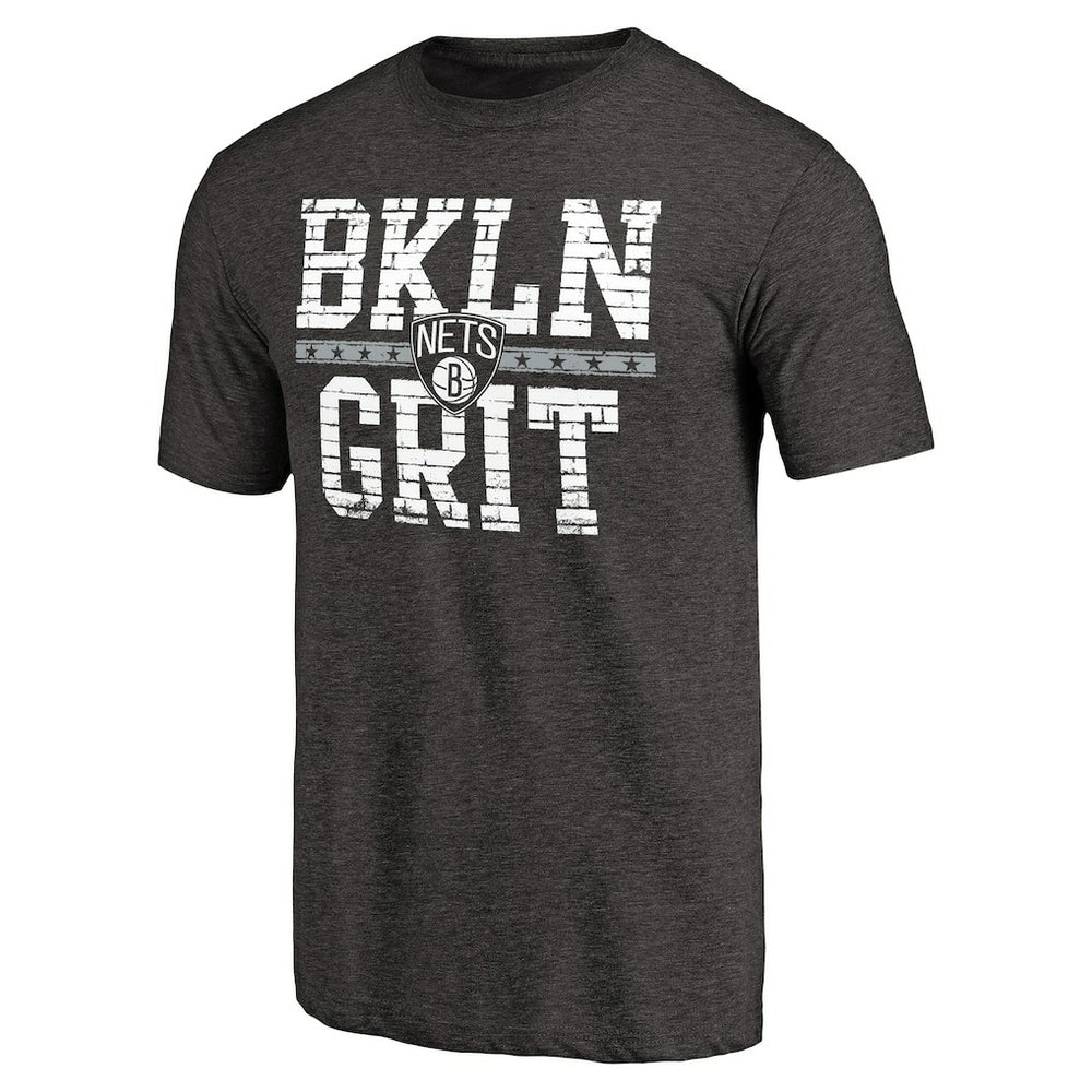 Black Brooklyn Nets Brick Work Hometown Collection Tri-Blend T-Shirt | NBA