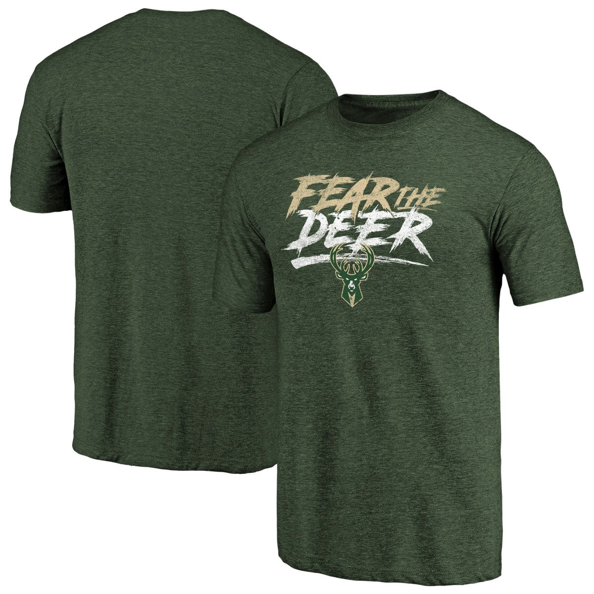 Green Milwaukee Bucks Fear the Deer Hometown Collection Tri-Blend T-Shirt | NBA