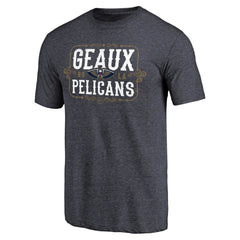 Navy New Orleans Pelicans Geaux Pelicans Hometown Collection Tri-Blend T-Shirt | NBA