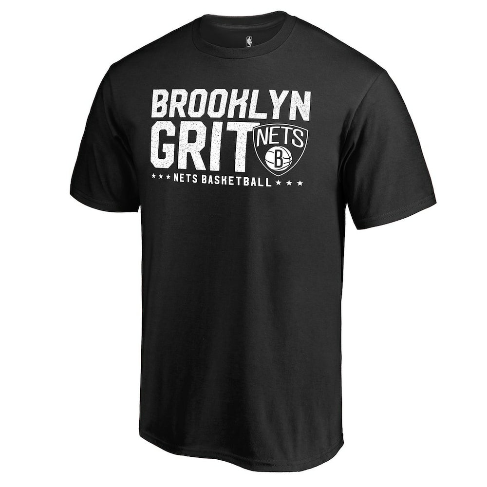 Black Brooklyn Nets Grit Stack Hometown Collection T-Shirt | NBA