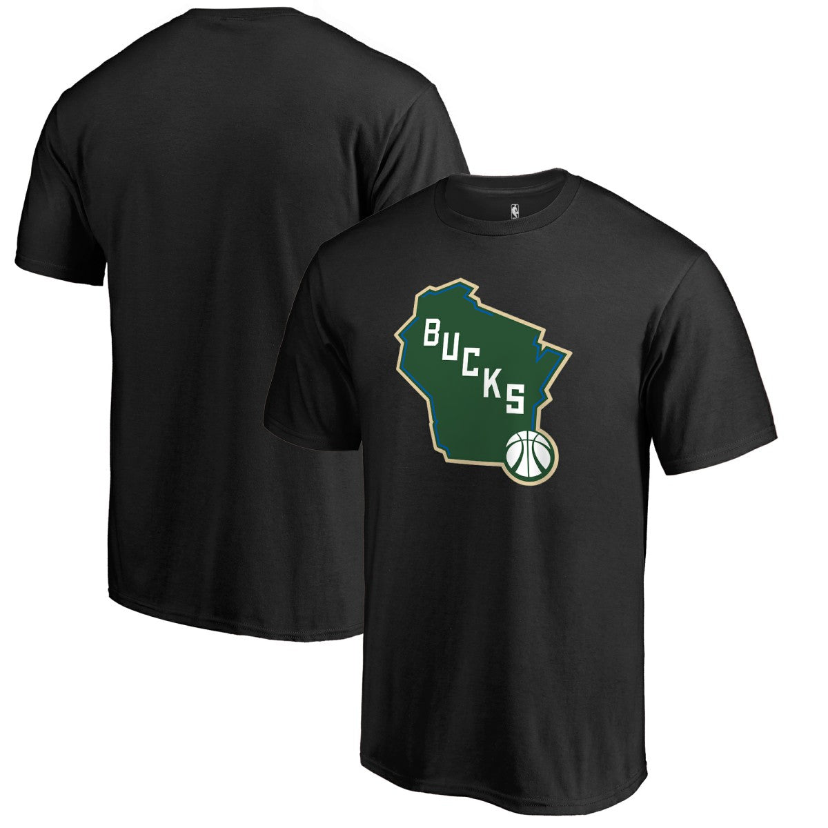 Black Milwaukee Bucks Bucks State Hometown Collection T-Shirt | NBA