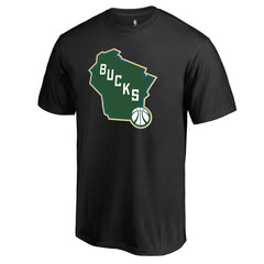 Black Milwaukee Bucks Bucks State Hometown Collection T-Shirt | NBA