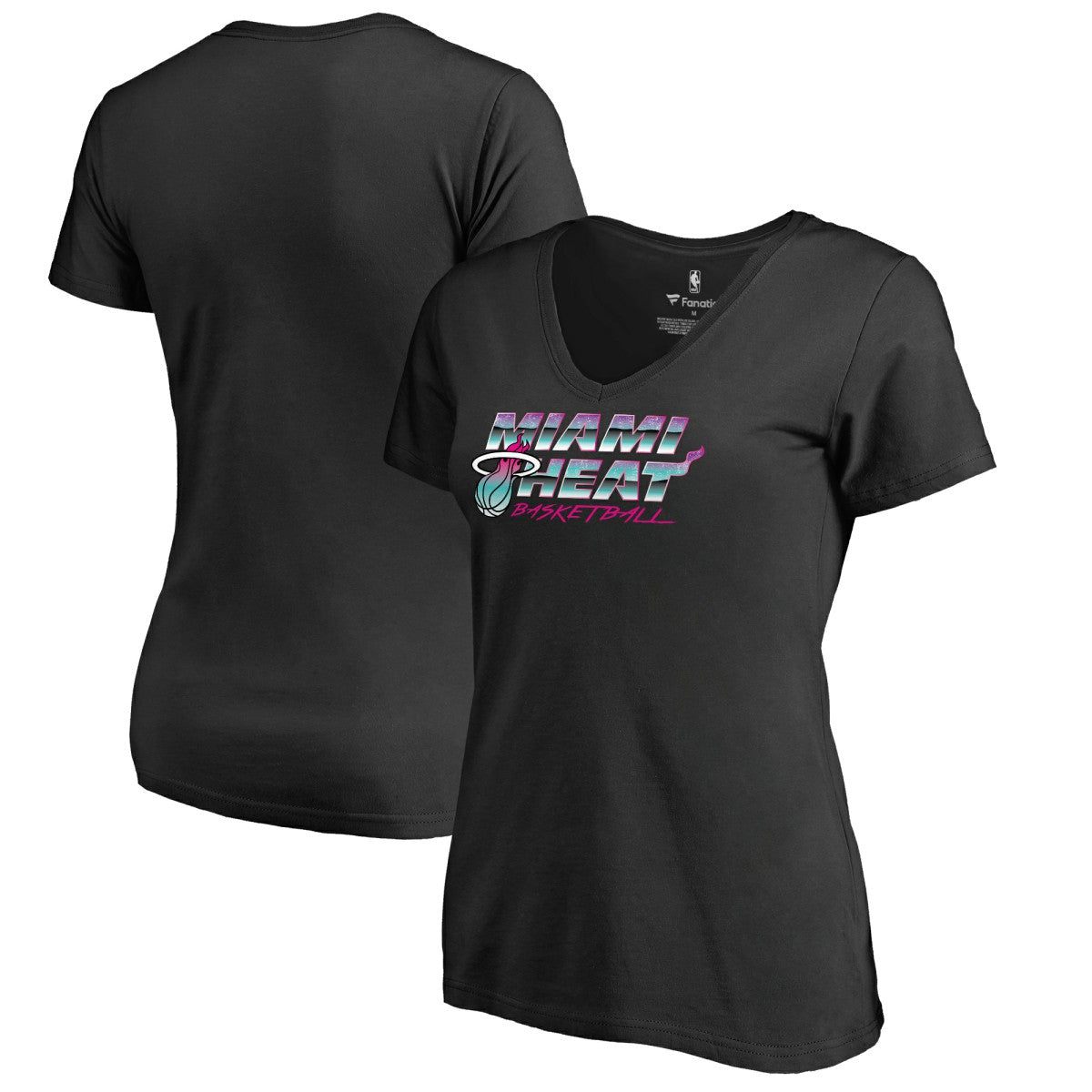 Black Miami Heat Women's Miami Nights Hometown Collection T-Shirt | NBA