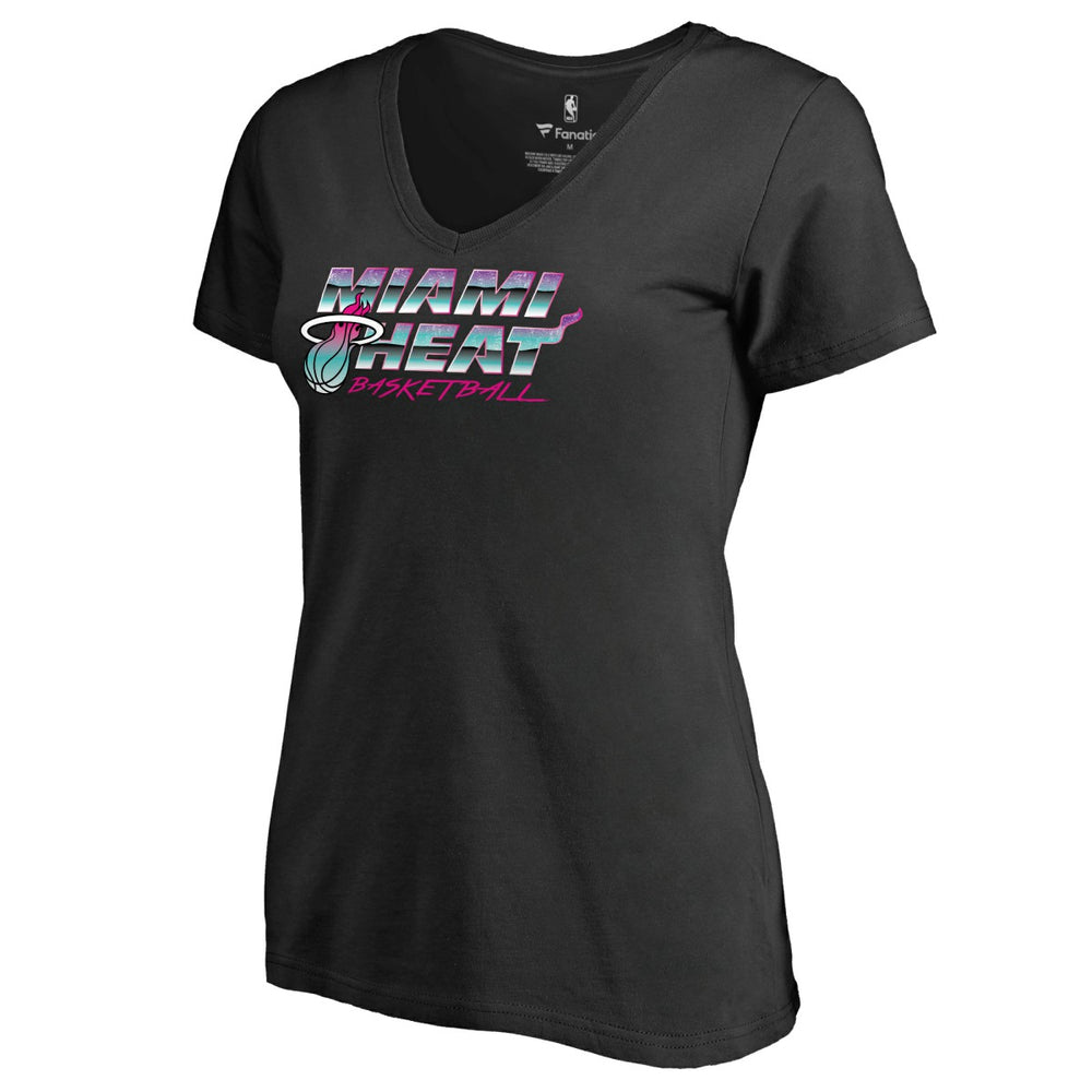Black Miami Heat Women's Miami Nights Hometown Collection T-Shirt | NBA