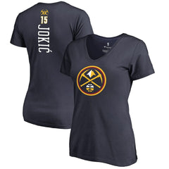 Navy Nikola Jokic Denver Nuggets Women's Team Backer Name & Number V-Neck T-Shirt sale | NBA