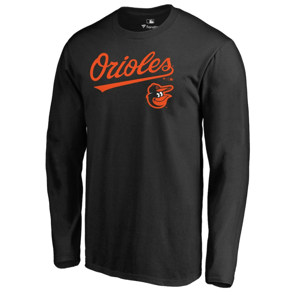 Baltimore Orioles Team Lockup Long Sleeve T-Shirt - MLB T-shirts
