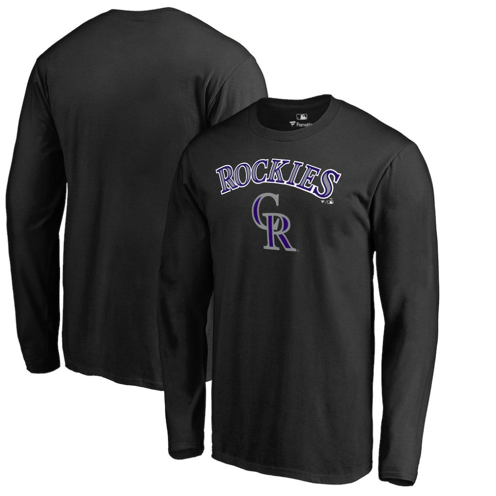 Colorado Rockies Team Lockup Long Sleeve T-Shirt - MLB T-shirts