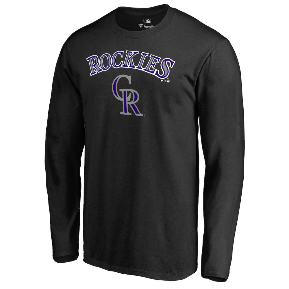 Colorado Rockies Team Lockup Long Sleeve T-Shirt - MLB T-shirts