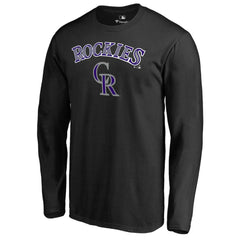 Colorado Rockies Team Lockup Long Sleeve T-Shirt - MLB T-shirts
