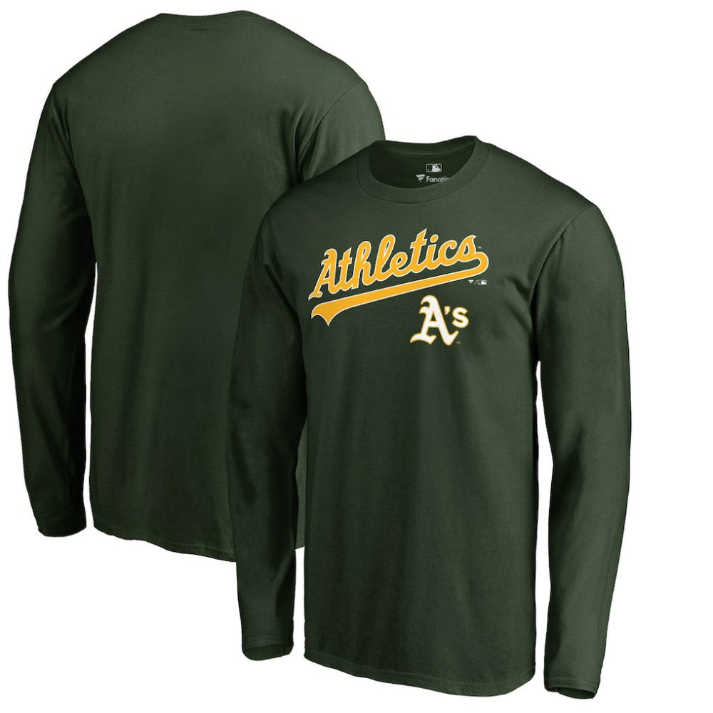 Athletics Team Lockup Long Sleeve T-Shirt - MLB T-shirts