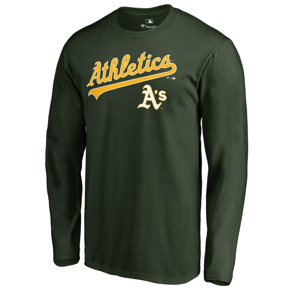 Athletics Team Lockup Long Sleeve T-Shirt - MLB T-shirts