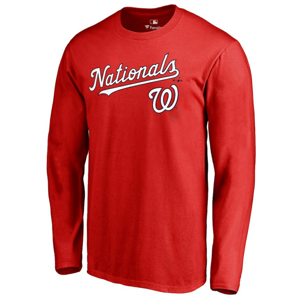 Washington Nationals Team Lockup Long Sleeve T-Shirt - MLB T-shirts