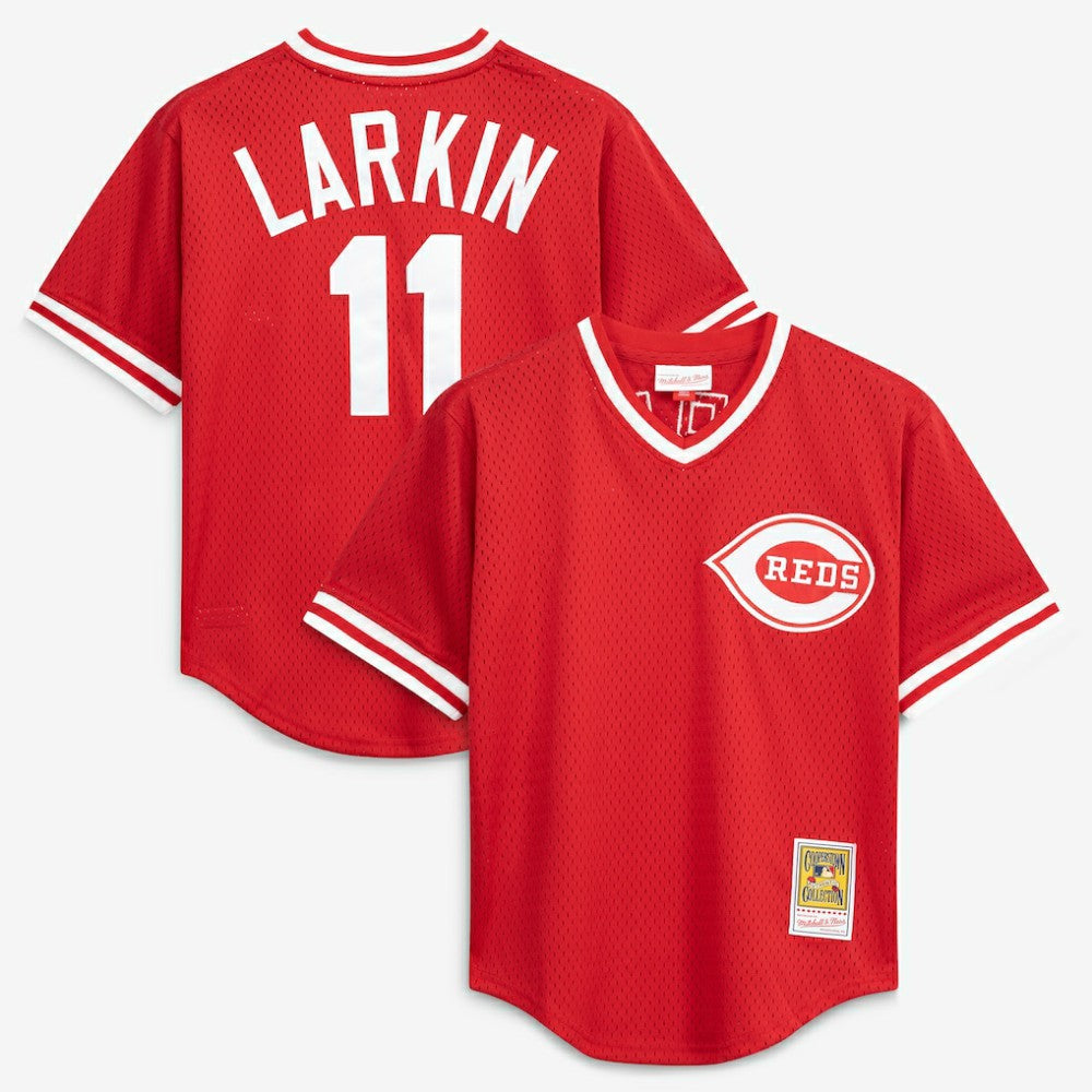 Barry Larkin Cincinnati Reds Mitchell & Ness Authentic Batting Practice Jersey - MLB Jerseys