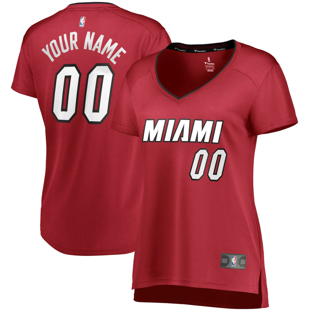 Statement Edition Miami Heat Women's Fast Break Replica Custom Jersey Wine | NBA