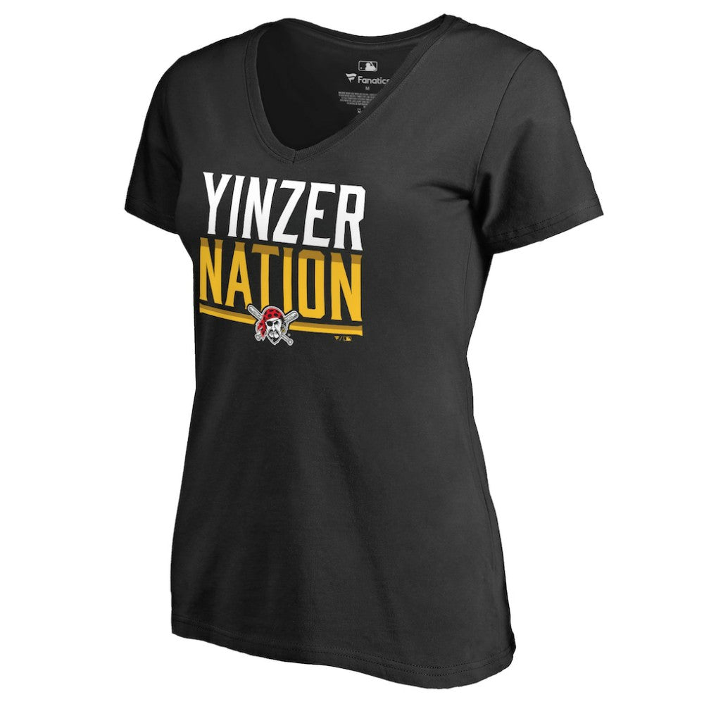 Pittsburgh Pirates Women's Hometown Collection Yinzer Nation V-Neck T-Shirt - MLB T-shirts