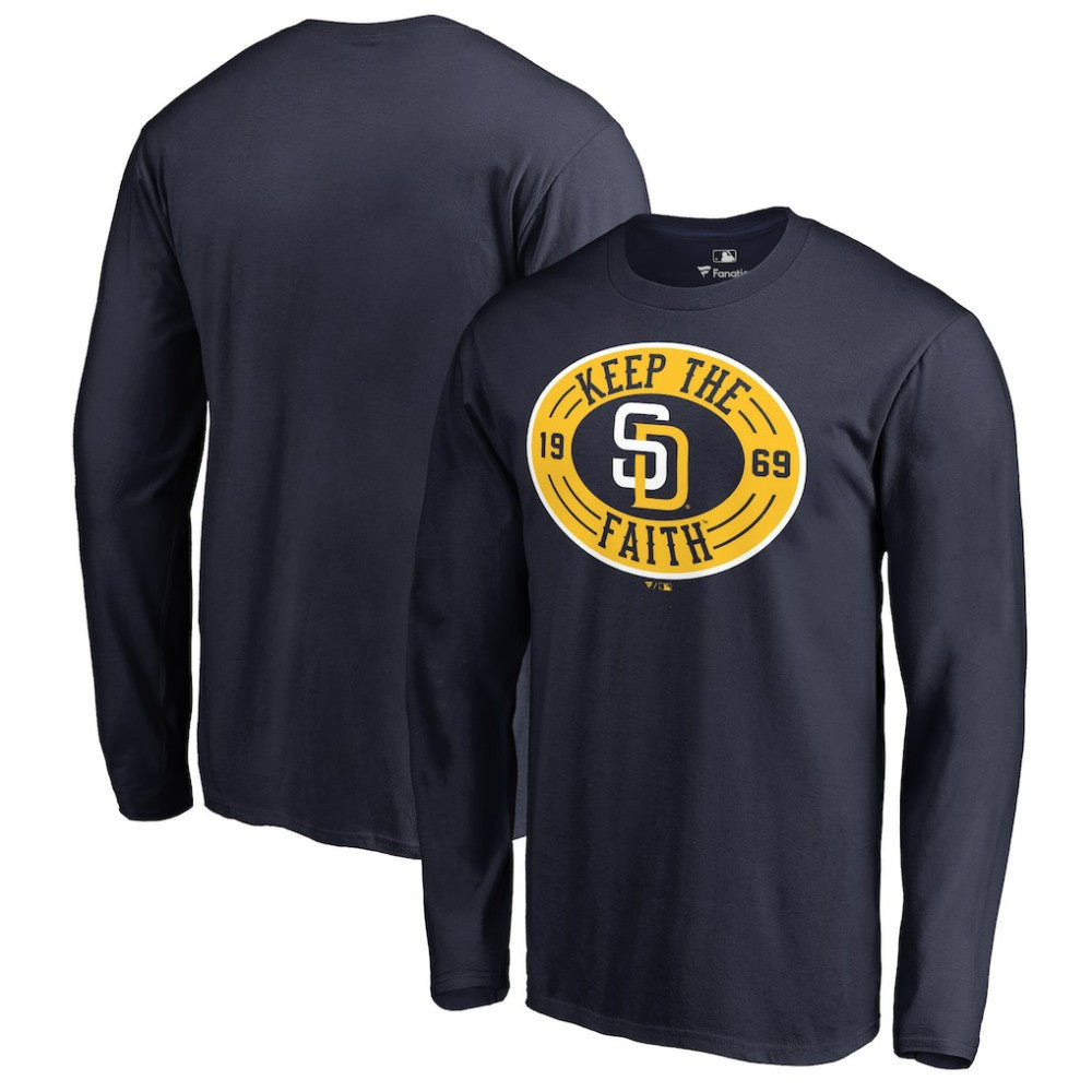 San Diego Padres Hometown Collection Keep the Faith Long Sleeve T-Shirt - MLB T-shirts