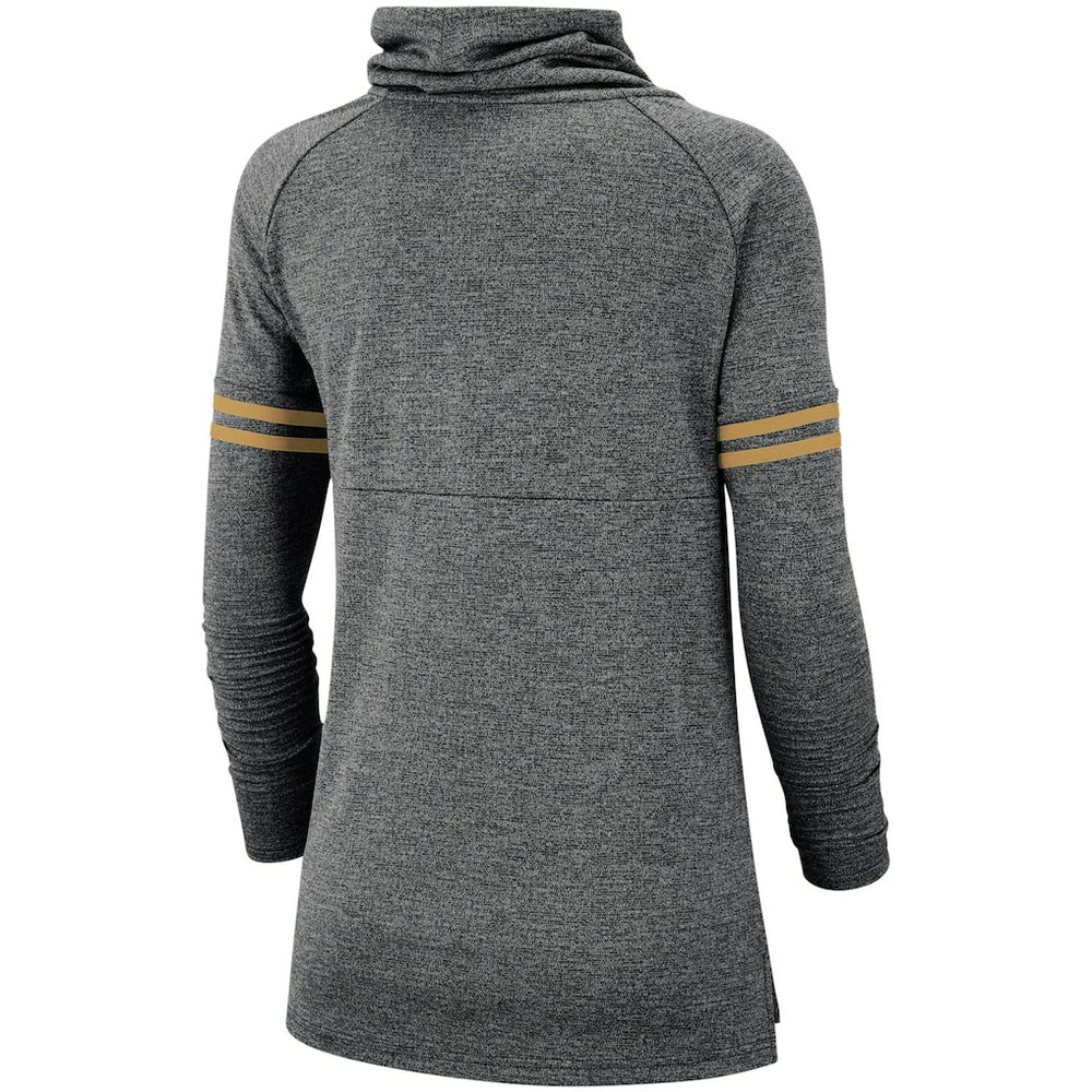 New Orleans Saints Women's Historic Marks Long Sleeve Tri-Blend Funnel Sweatshirt | NFL Hot