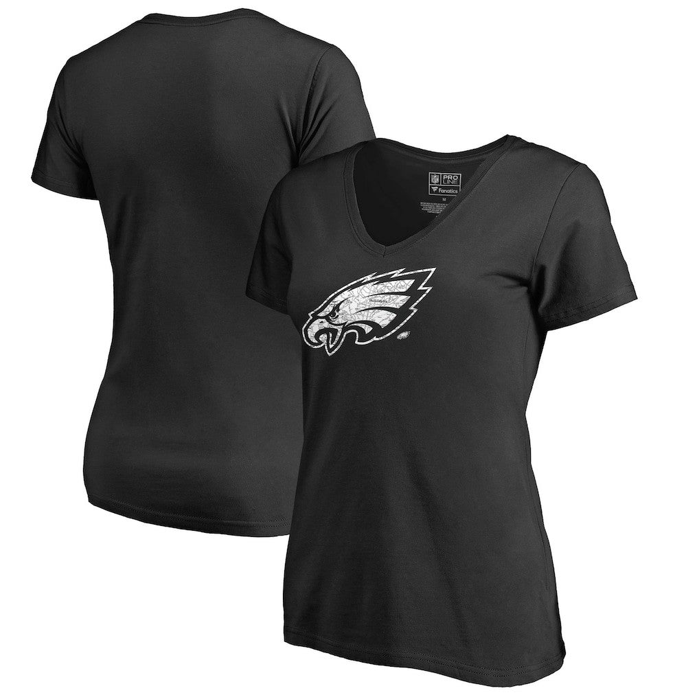 Philadelphia Eagles Women's Hometown Collection On The Map V-Neck T-Shirt | NFL New