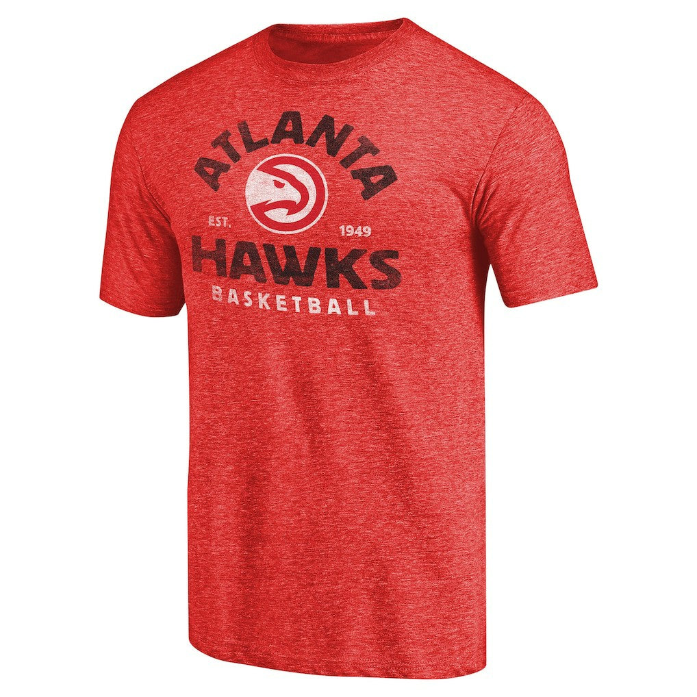 Red Atlanta Hawks Vintage Arch Tri-Blend T-Shirt | NBA