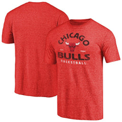 Red Chicago Bulls Vintage Arch Tri-Blend T-Shirt sale | NBA