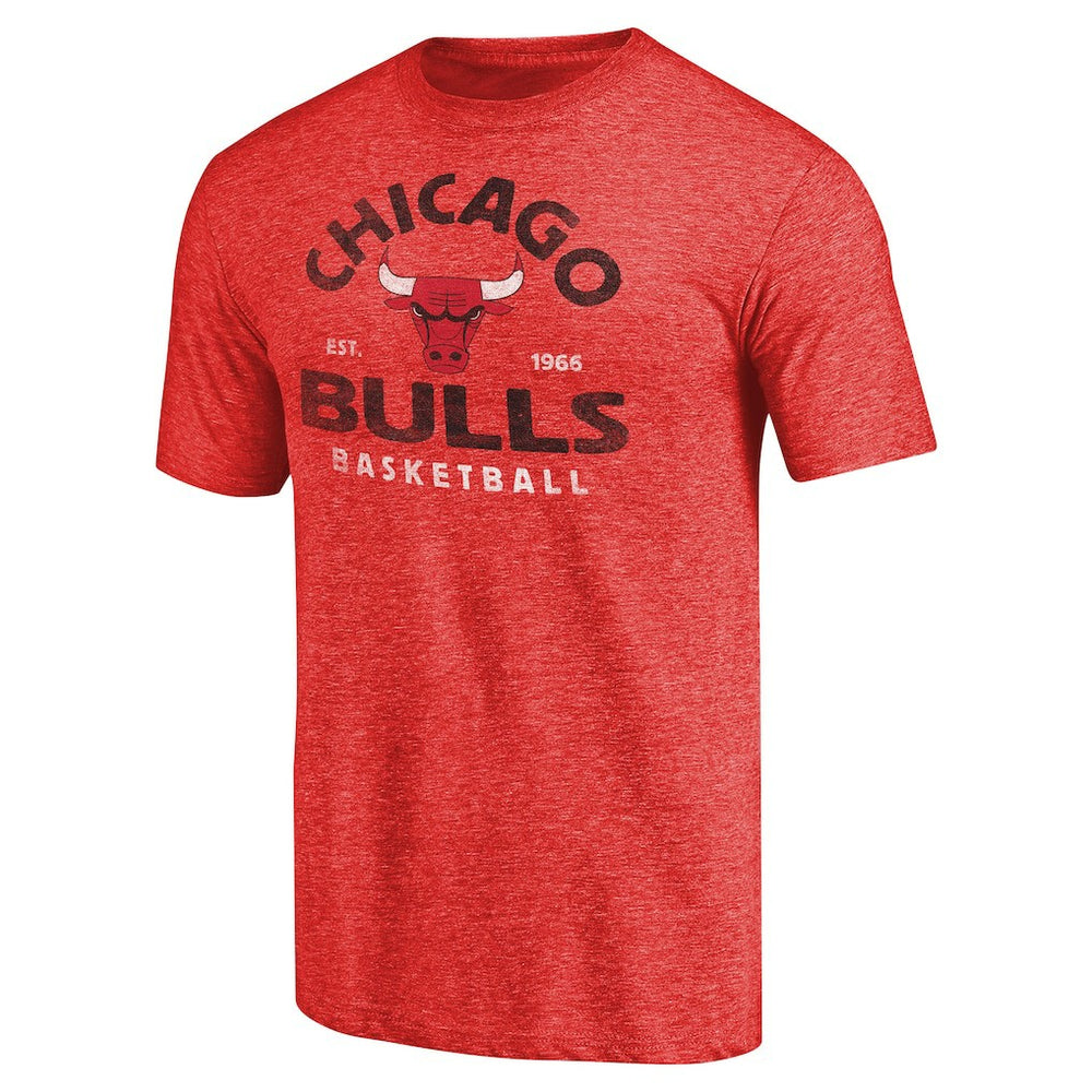 Red Chicago Bulls Vintage Arch Tri-Blend T-Shirt sale | NBA