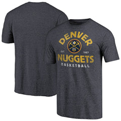 Navy Denver Nuggets Vintage Arch Tri-Blend T-Shirt sale | NBA