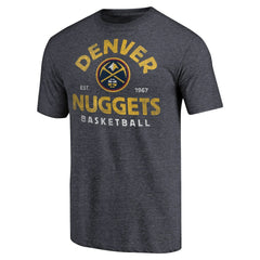 Navy Denver Nuggets Vintage Arch Tri-Blend T-Shirt sale | NBA