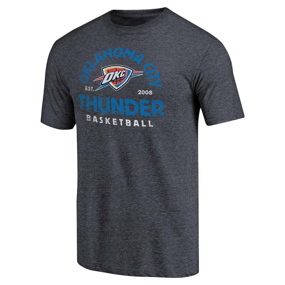 Navy Oklahoma City Thunder Vintage Arch Tri-Blend T-Shirt | NBA